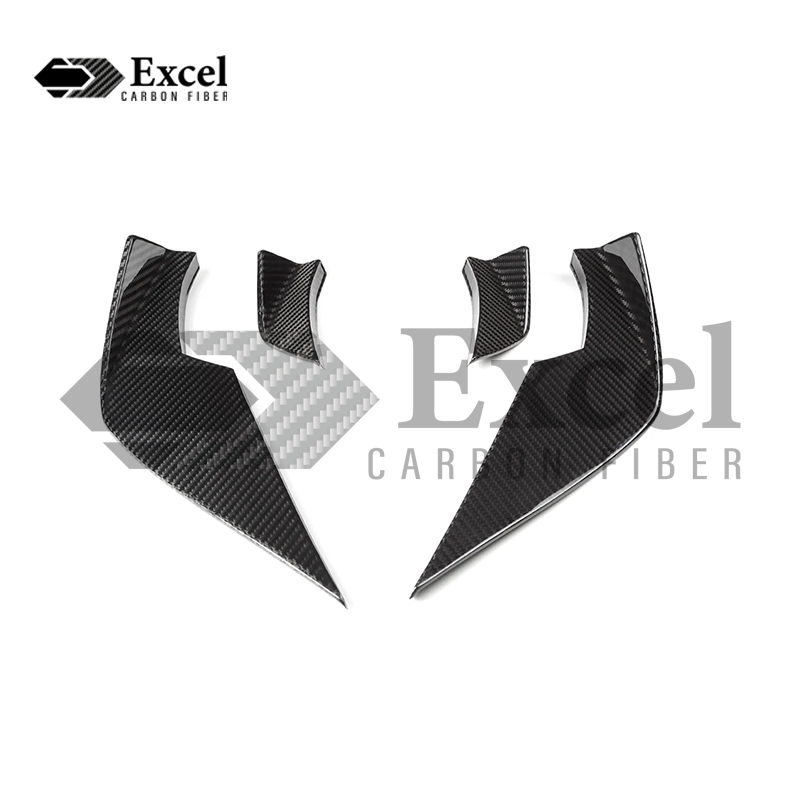 V Style Dry Carbon Fiber Front Bumper Canards - BMW G80 M3 / G81 / G82 M4 / G83