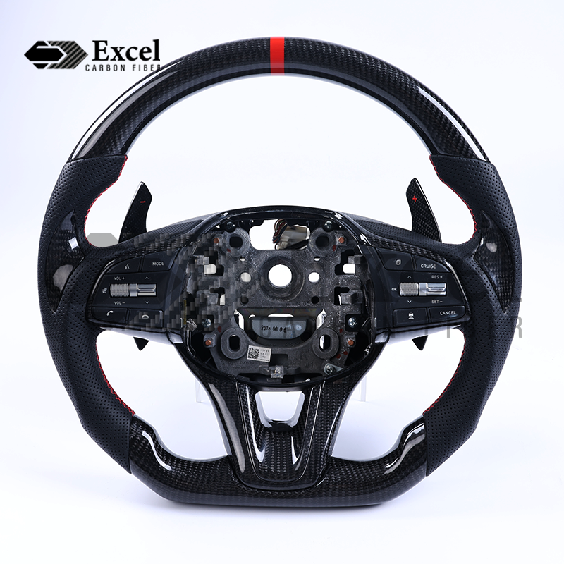 2018+ for Hyundai Genesis G70 G80 G90 GV60 GV70 GV80 GV90 Carbon Fiber Heating Steering Wheel